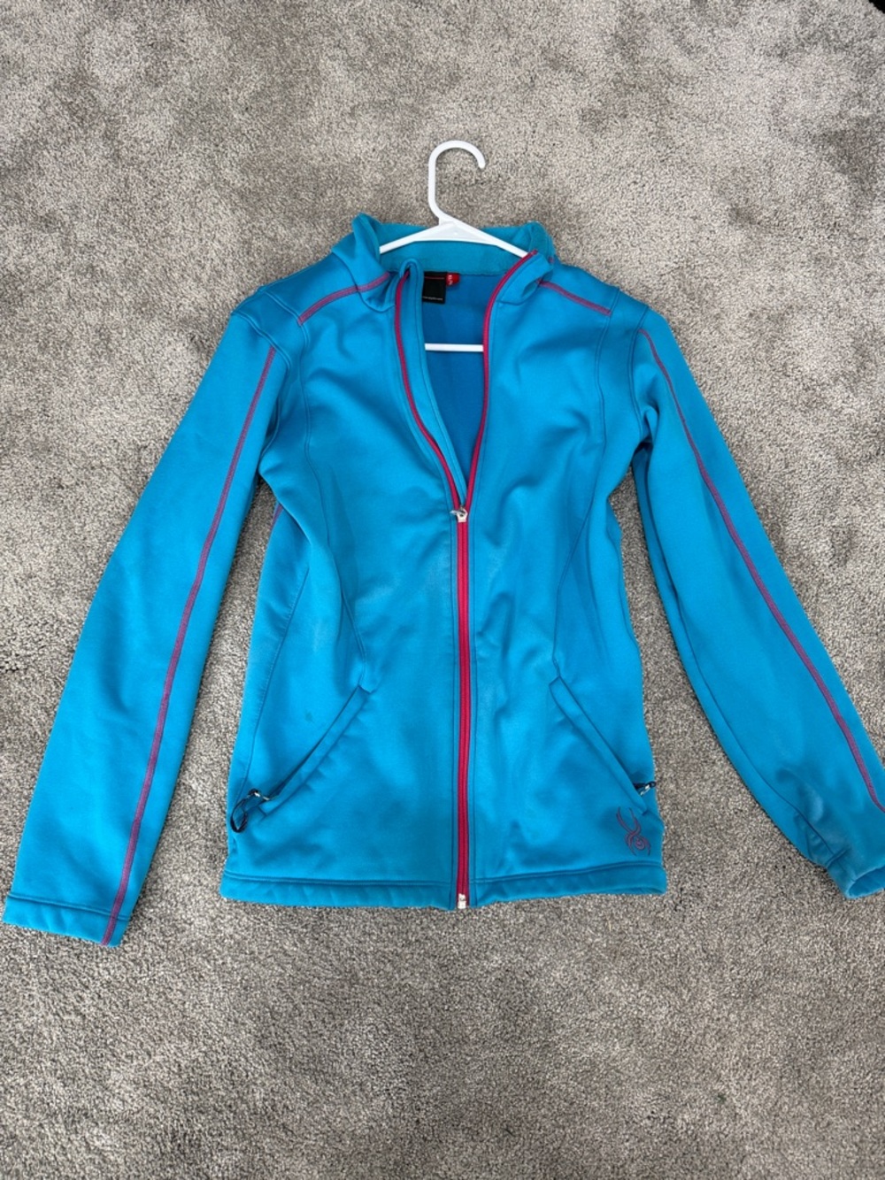Spyder Kids Teal Jacket with Pink Trim